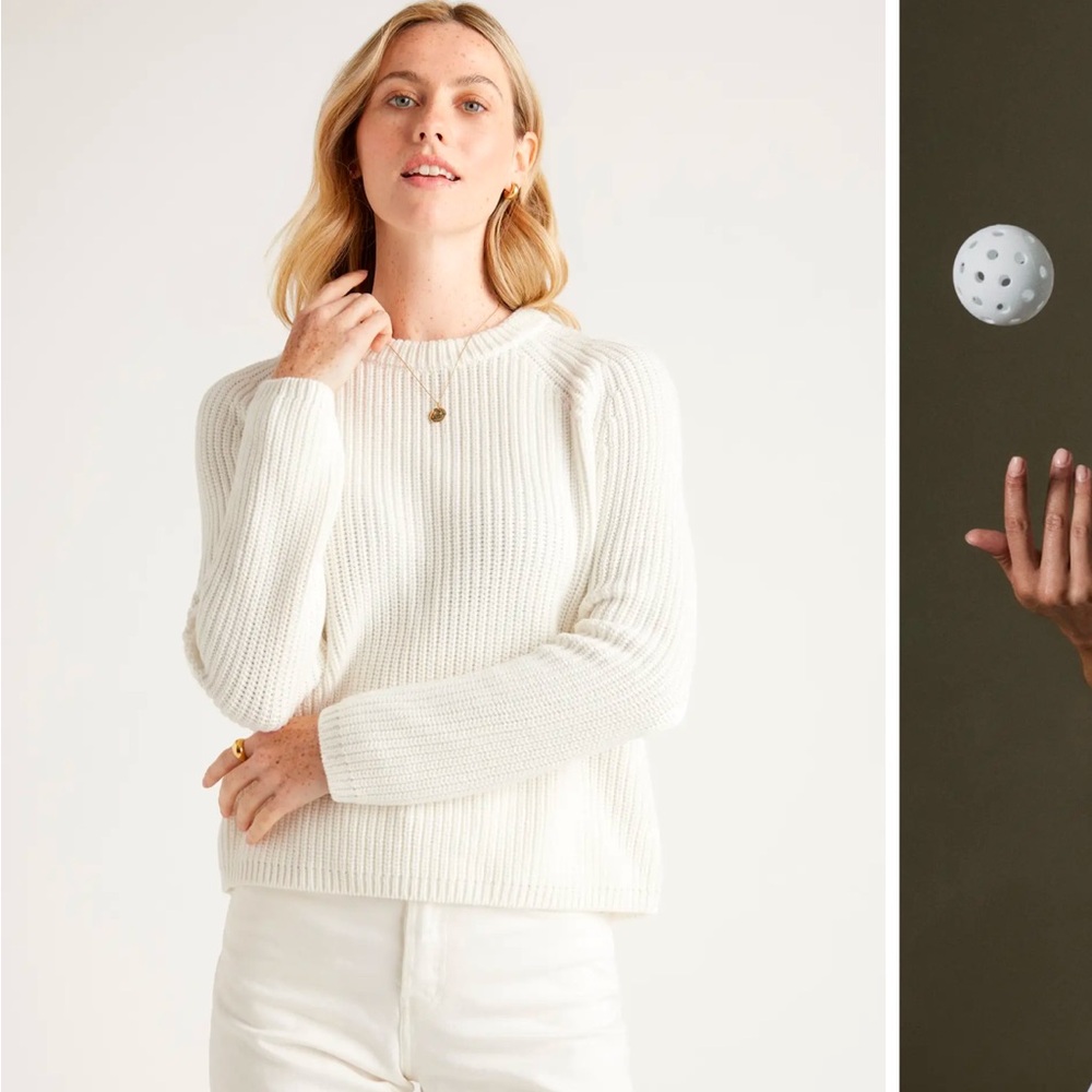 100% Organic Cotton Fisherman Crew Sweater